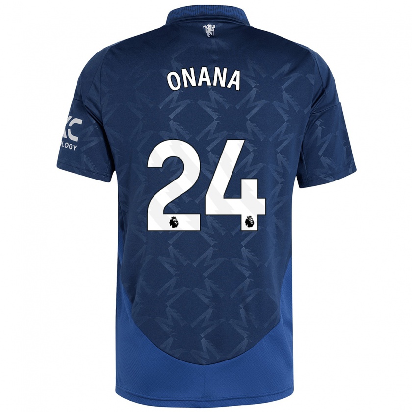 Kandiny Damen André Onana #24 Indigo Auswärtstrikot Trikot 2024/25 T-Shirt