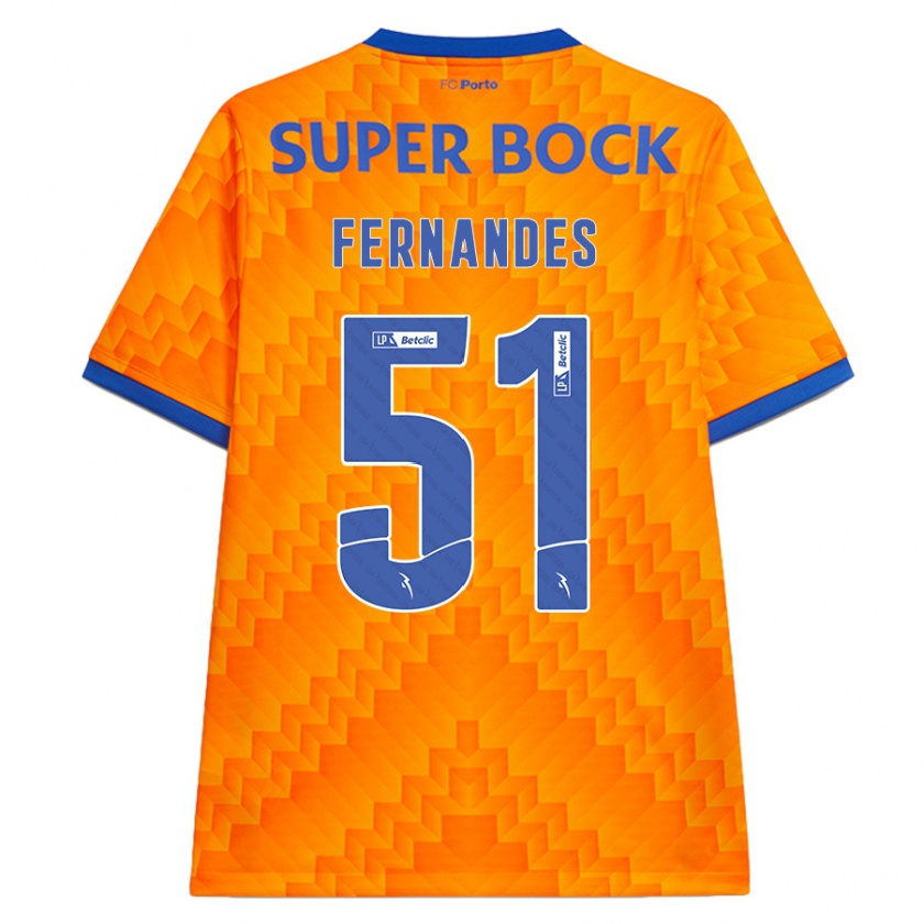 Kandiny Damen Diogo Fernandes #51 Orange Auswärtstrikot Trikot 2024/25 T-Shirt