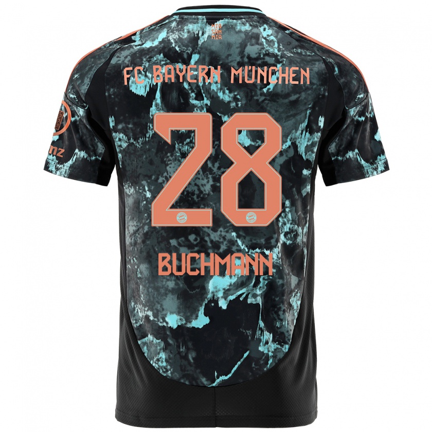 Kandiny Damen Tarek Buchmann #28 Schwarz Auswärtstrikot Trikot 2024/25 T-Shirt