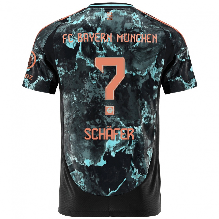 Kandiny Damen Luis Schäfer #0 Schwarz Auswärtstrikot Trikot 2024/25 T-Shirt