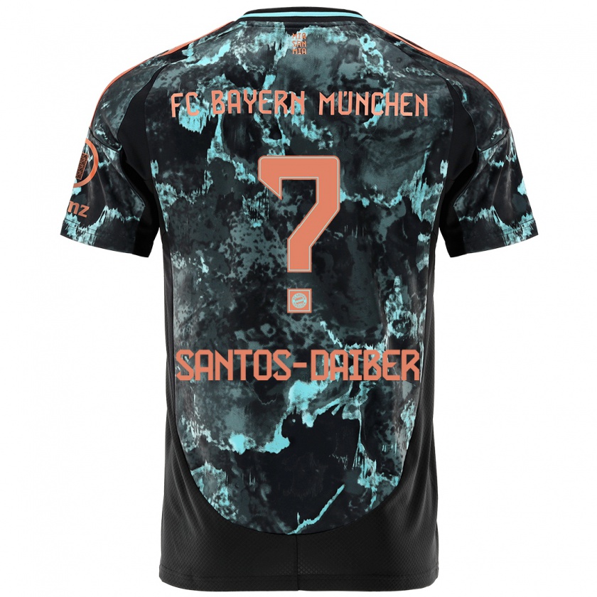 Kandiny Damen David Santos-Daiber #0 Schwarz Auswärtstrikot Trikot 2024/25 T-Shirt