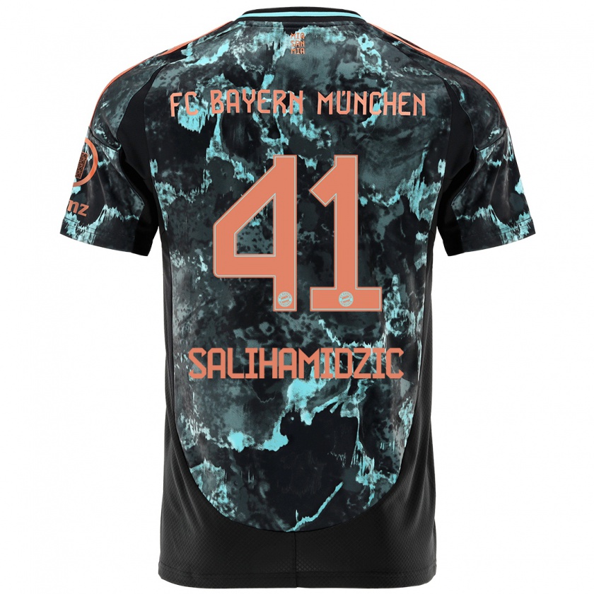 Kandiny Damen Nick Salihamidzic #41 Schwarz Auswärtstrikot Trikot 2024/25 T-Shirt