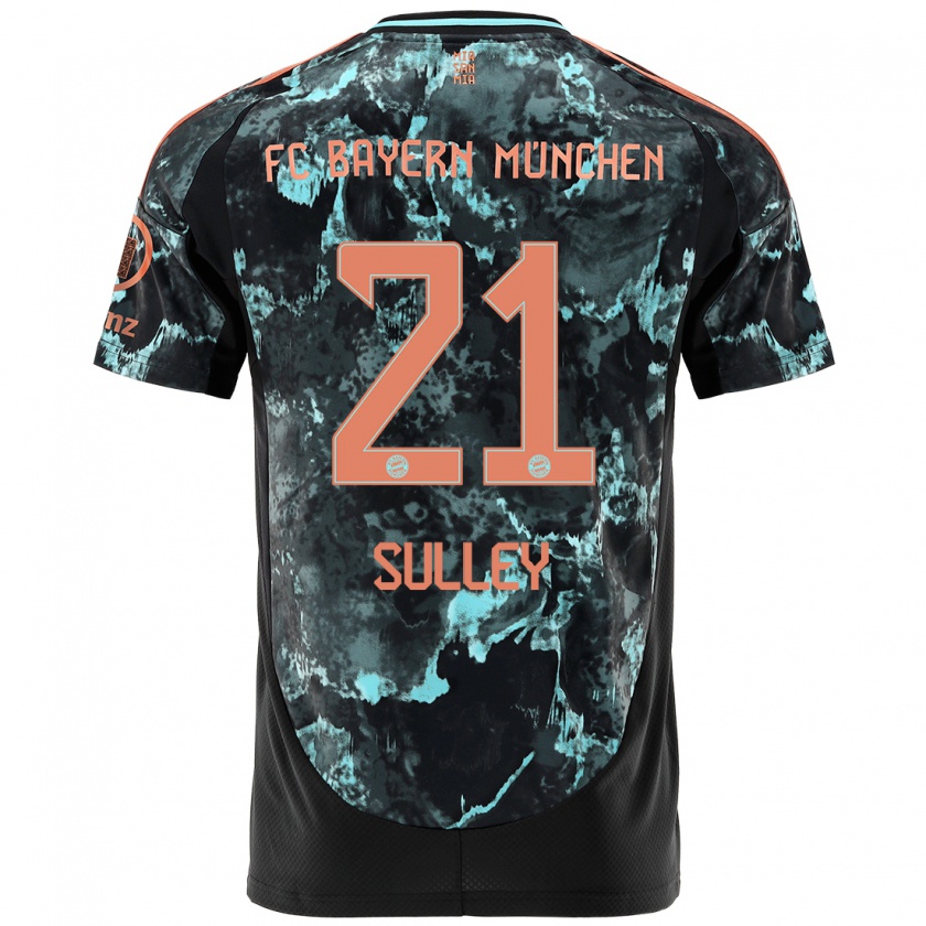 Kandiny Damen Williams Baffour Sulley #21 Schwarz Auswärtstrikot Trikot 2024/25 T-Shirt