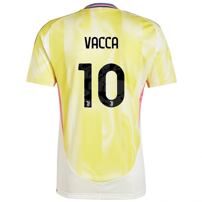 Kandiny Damen Alessio Vacca #10 Solargelb Auswärtstrikot Trikot 2024/25 T-Shirt