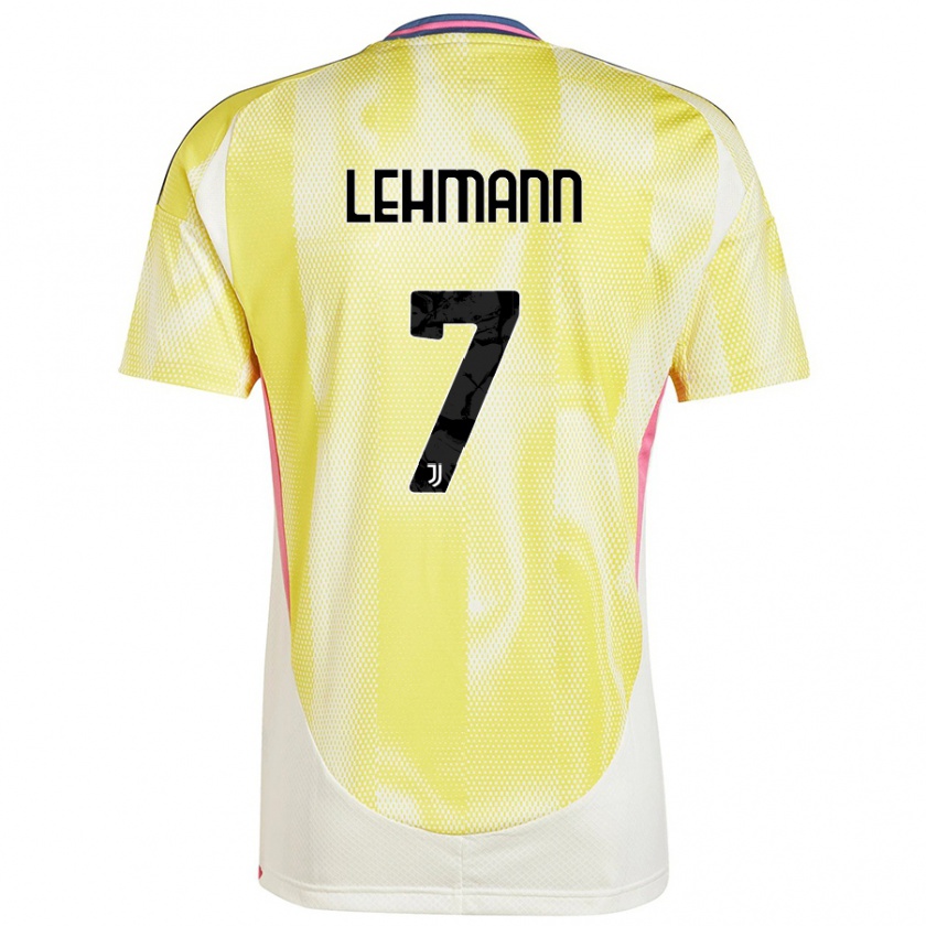 Kandiny Damen Alisha Lehmann #7 Solargelb Auswärtstrikot Trikot 2024/25 T-Shirt