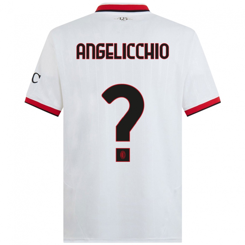 Kandiny Damen Mattia Angelicchio #0 Weiß Schwarz Rot Auswärtstrikot Trikot 2024/25 T-Shirt