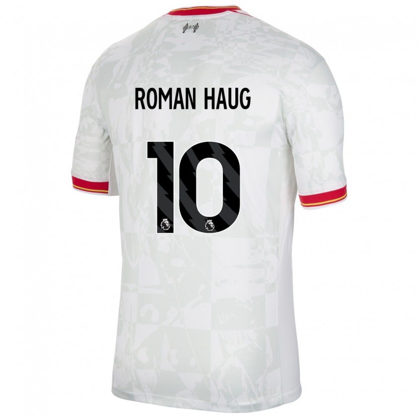 Kandiny Damen Sophie Román Haug #10 Weiß Rot Schwarz Ausweichtrikot Trikot 2024/25 T-Shirt