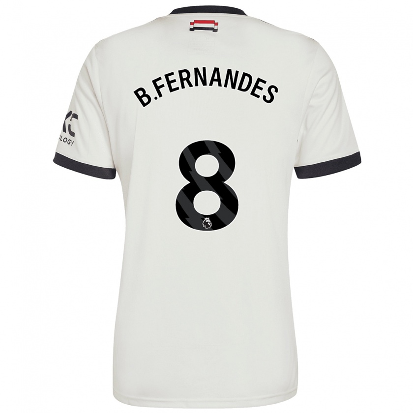 Kandiny Damen Bruno Fernandes #8 Cremeweiß Ausweichtrikot Trikot 2024/25 T-Shirt