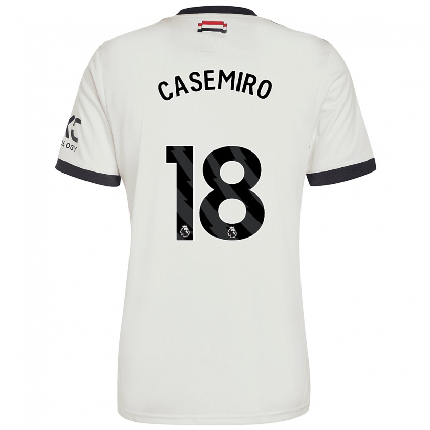 Kandiny Damen Casemiro #18 Cremeweiß Ausweichtrikot Trikot 2024/25 T-Shirt