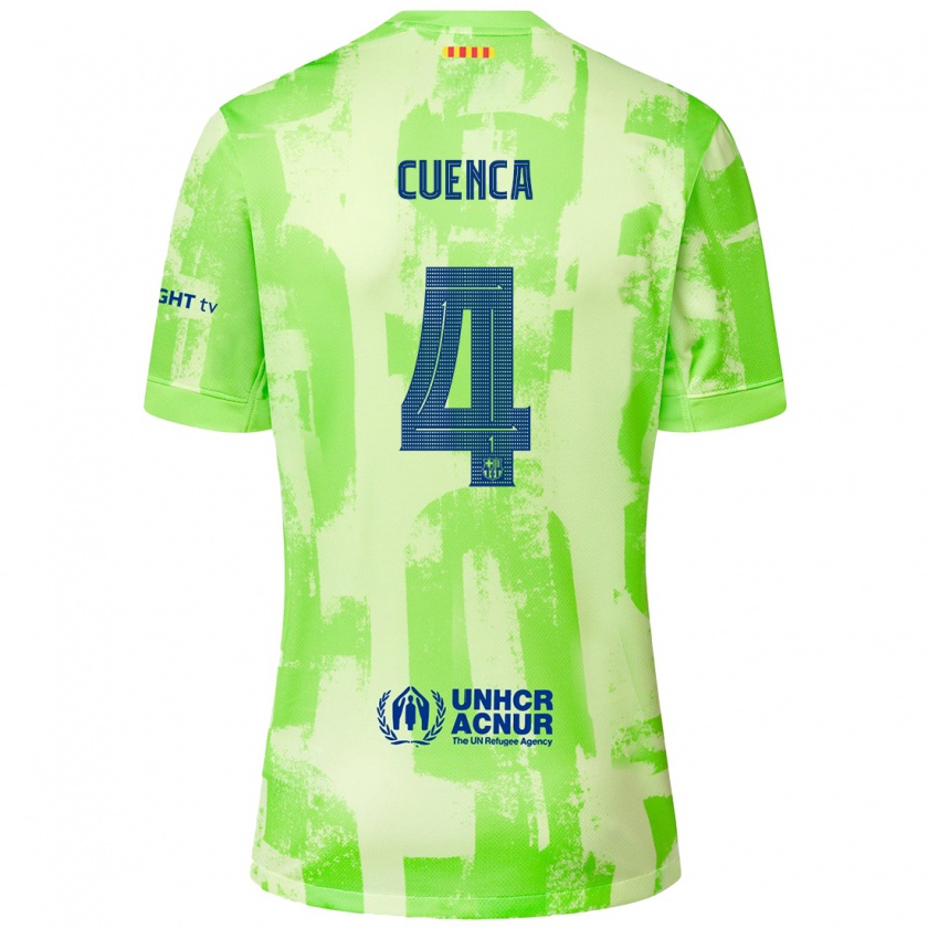 Kandiny Damen Andrés Cuenca #4 Limettengrün Ausweichtrikot Trikot 2024/25 T-Shirt