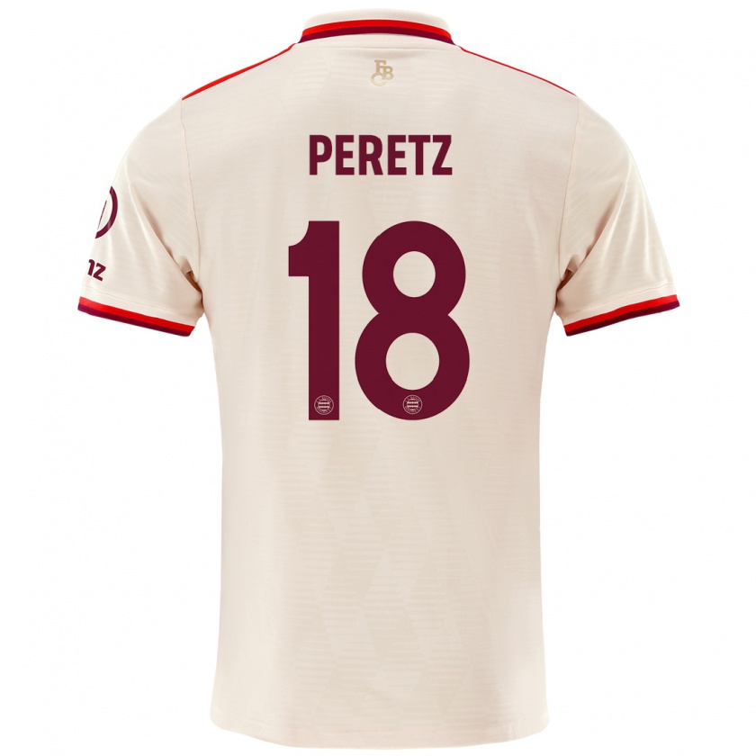 Kandiny Damen Daniel Peretz #18 Leinen Ausweichtrikot Trikot 2024/25 T-Shirt