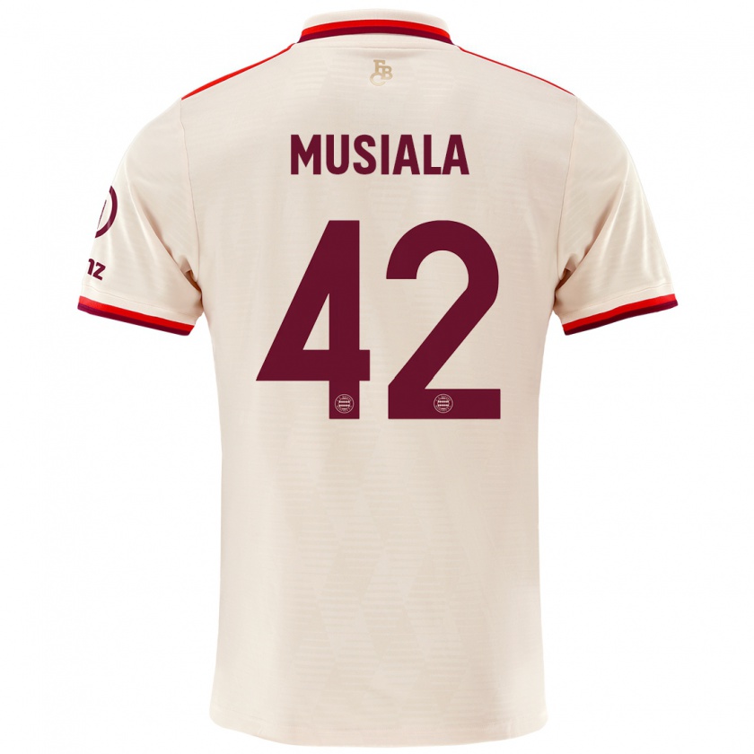 Kandiny Damen Jamal Musiala #42 Leinen Ausweichtrikot Trikot 2024/25 T-Shirt