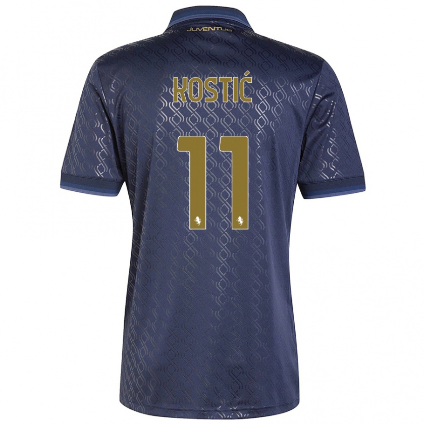 Kandiny Damen Filip Kostić #11 Marineblau Ausweichtrikot Trikot 2024/25 T-Shirt