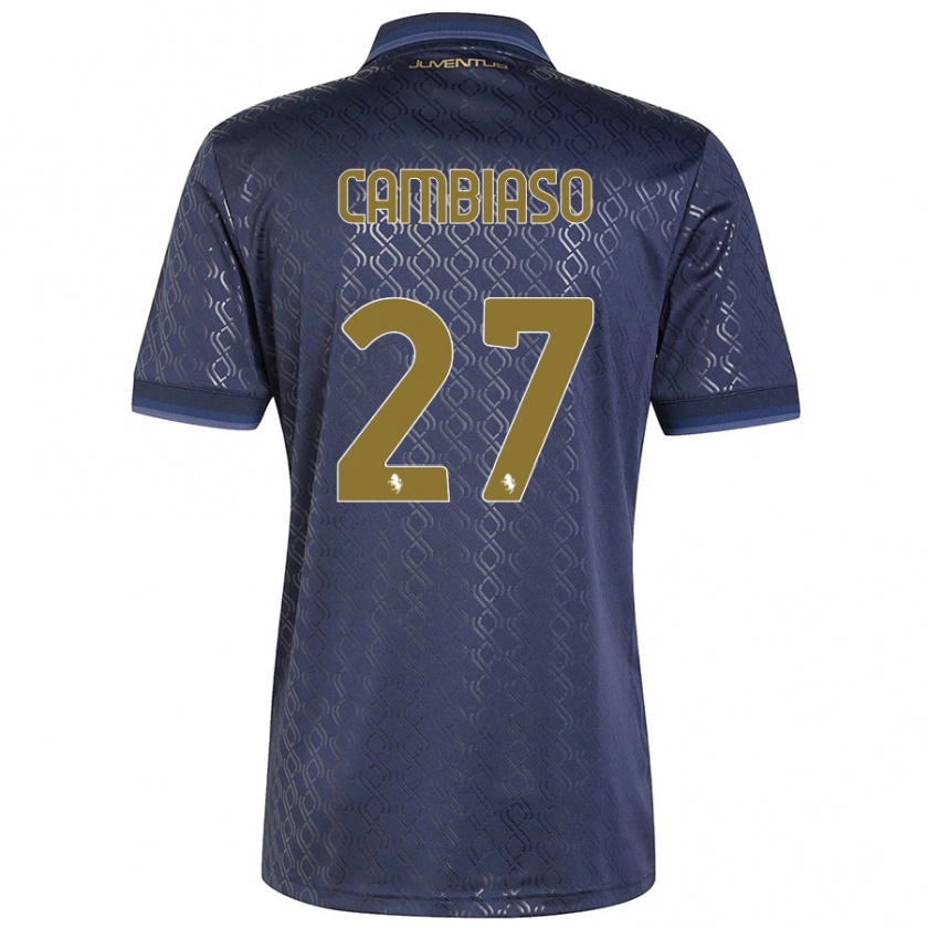 Kandiny Damen Andrea Cambiaso #27 Marineblau Ausweichtrikot Trikot 2024/25 T-Shirt