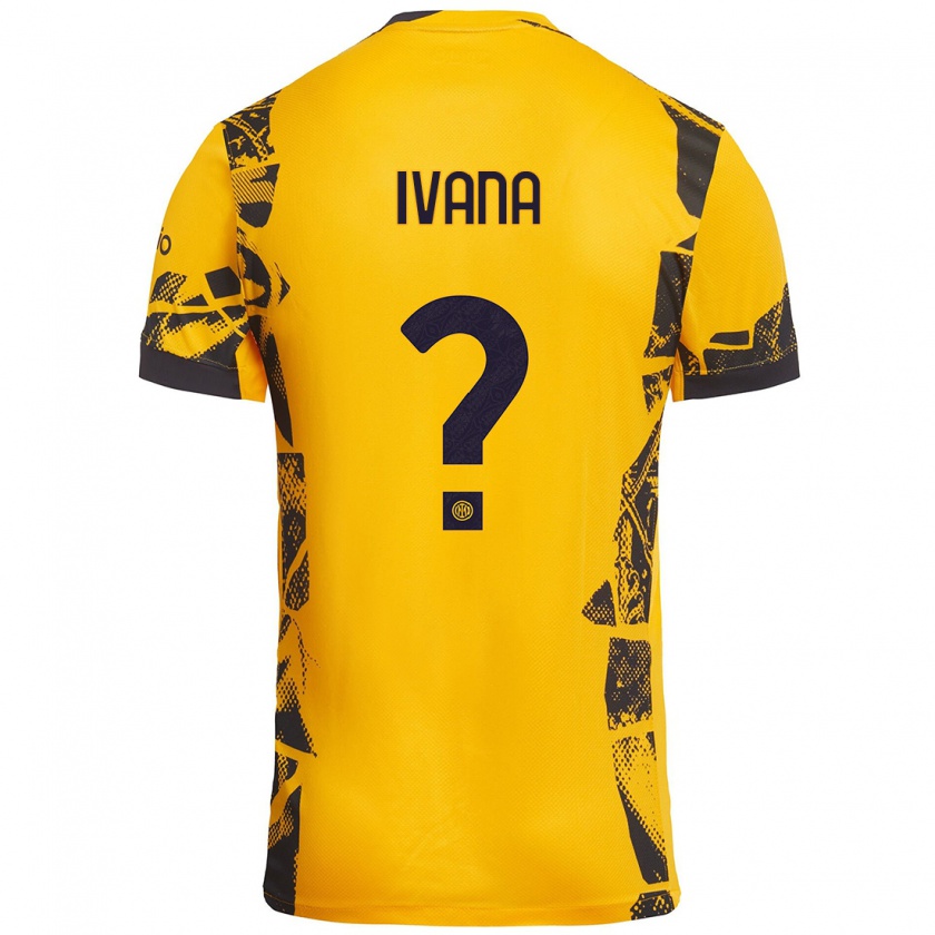 Kandiny Damen Ivana Andrés #0 Gold Schwarz Ausweichtrikot Trikot 2024/25 T-Shirt