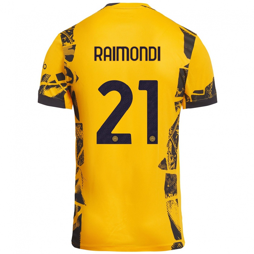 Kandiny Damen Paolo Raimondi #21 Gold Schwarz Ausweichtrikot Trikot 2024/25 T-Shirt