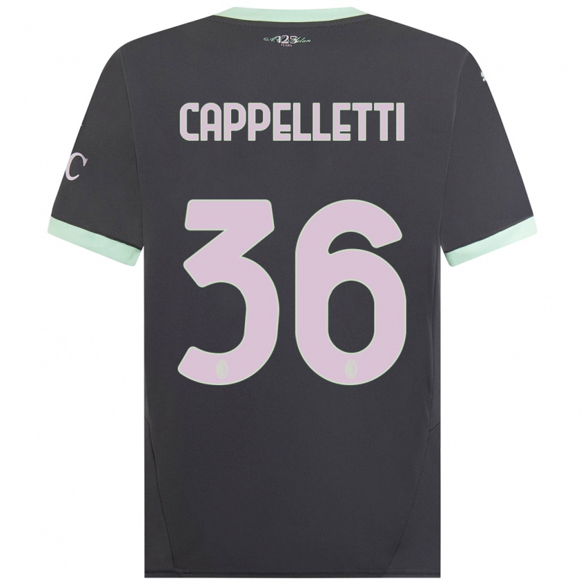 Kandiny Damen Mattia Cappelletti #36 Grau Ausweichtrikot Trikot 2024/25 T-Shirt