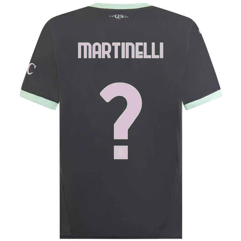 Kandiny Damen Riccardo Martinelli #0 Grau Ausweichtrikot Trikot 2024/25 T-Shirt