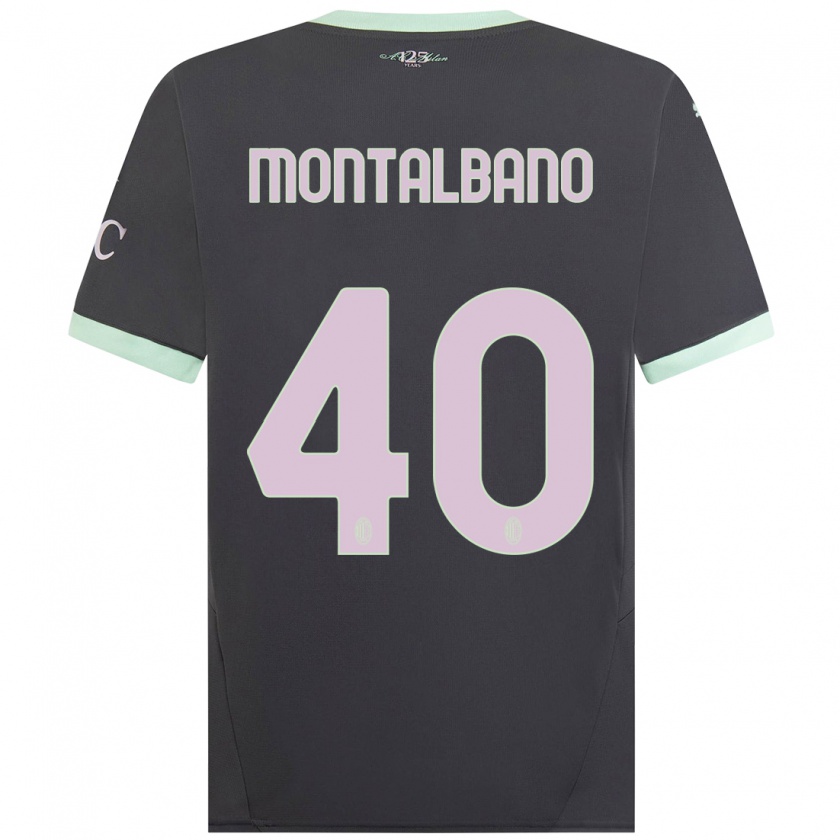 Kandiny Damen Nicolo Montalbano #40 Grau Ausweichtrikot Trikot 2024/25 T-Shirt