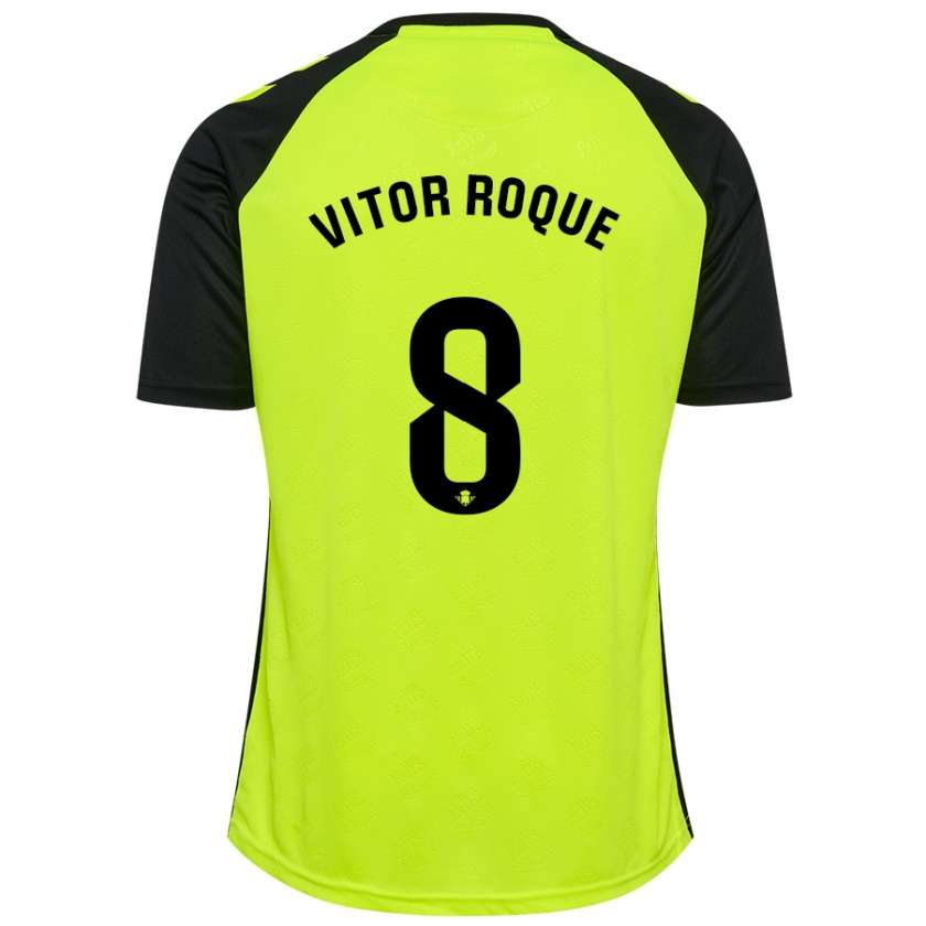 Kandiny Kinder Vitor Roque #8 Schwarz Rot Auswärtstrikot Trikot 2024/25 T-Shirt