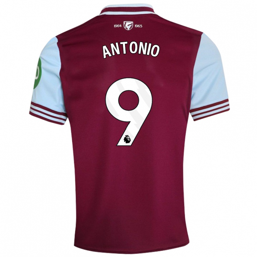 Kandiny Kinder Michail Antonio #9 Dunkelrot Heimtrikot Trikot 2024/25 T-Shirt