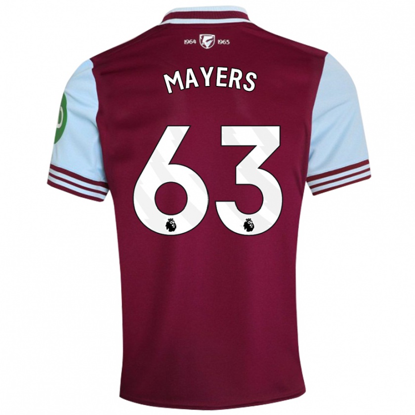 Kandiny Kinder Ezra Mayers #63 Dunkelrot Heimtrikot Trikot 2024/25 T-Shirt