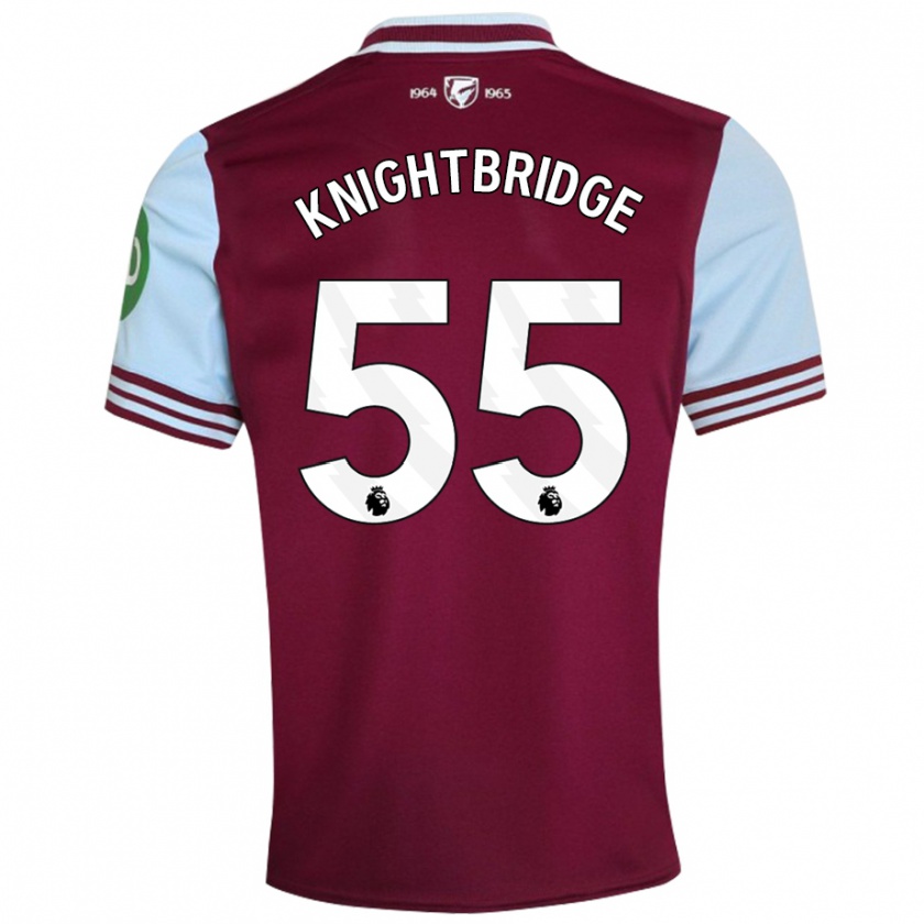 Kandiny Kinder Jacob Knightbridge #55 Dunkelrot Heimtrikot Trikot 2024/25 T-Shirt