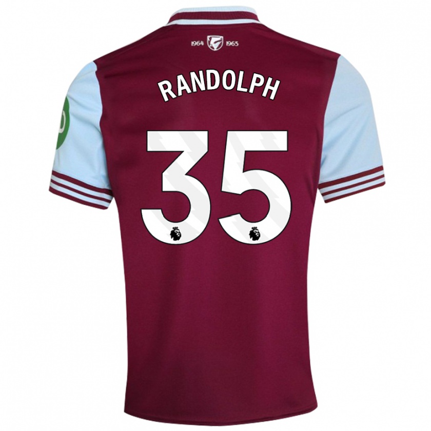 Kandiny Kinder Darren Randolph #35 Dunkelrot Heimtrikot Trikot 2024/25 T-Shirt