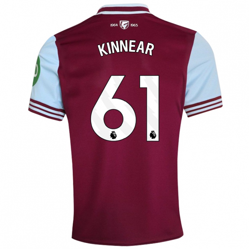 Kandiny Kinder Brian Kinnear #61 Dunkelrot Heimtrikot Trikot 2024/25 T-Shirt