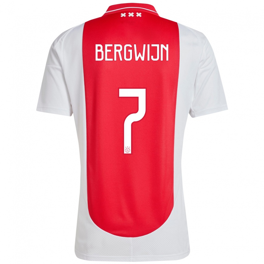 Kandiny Kinder Steven Bergwijn #7 Rot Weiß Heimtrikot Trikot 2024/25 T-Shirt