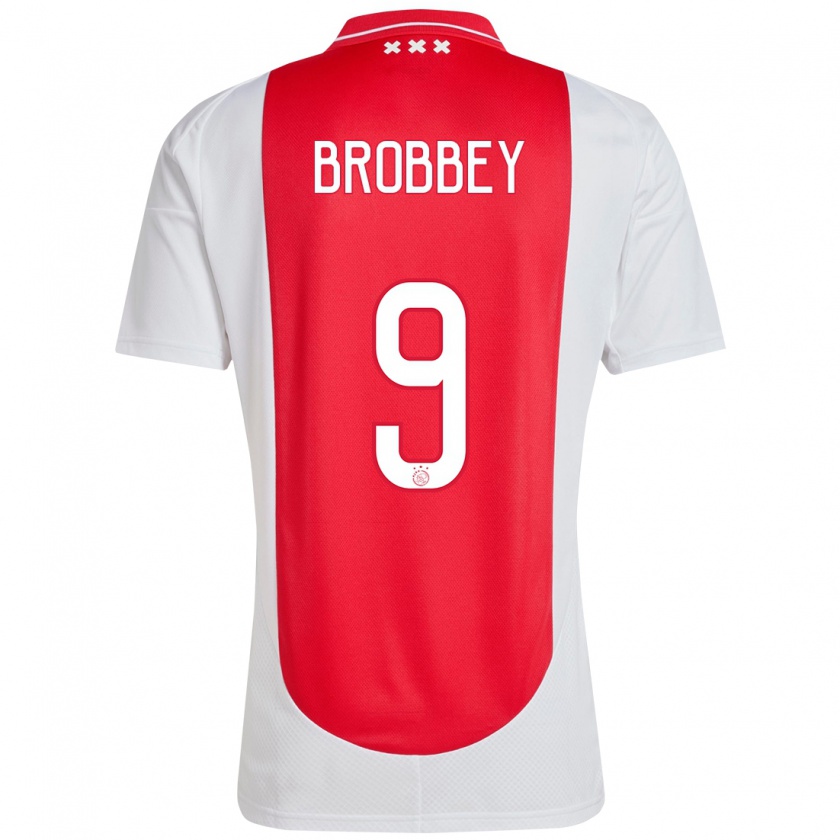 Kandiny Kinder Brian Brobbey #9 Rot Weiß Heimtrikot Trikot 2024/25 T-Shirt