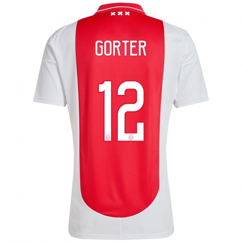 Kandiny Kinder Jay Gorter #12 Rot Weiß Heimtrikot Trikot 2024/25 T-Shirt