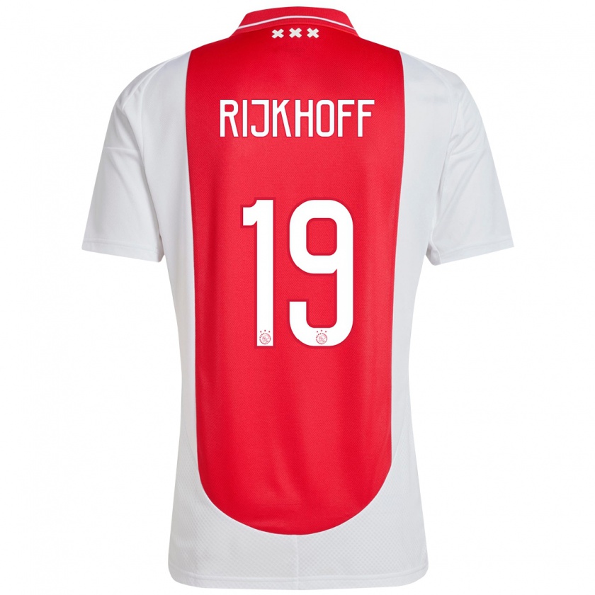 Kandiny Kinder Julian Rijkhoff #19 Rot Weiß Heimtrikot Trikot 2024/25 T-Shirt