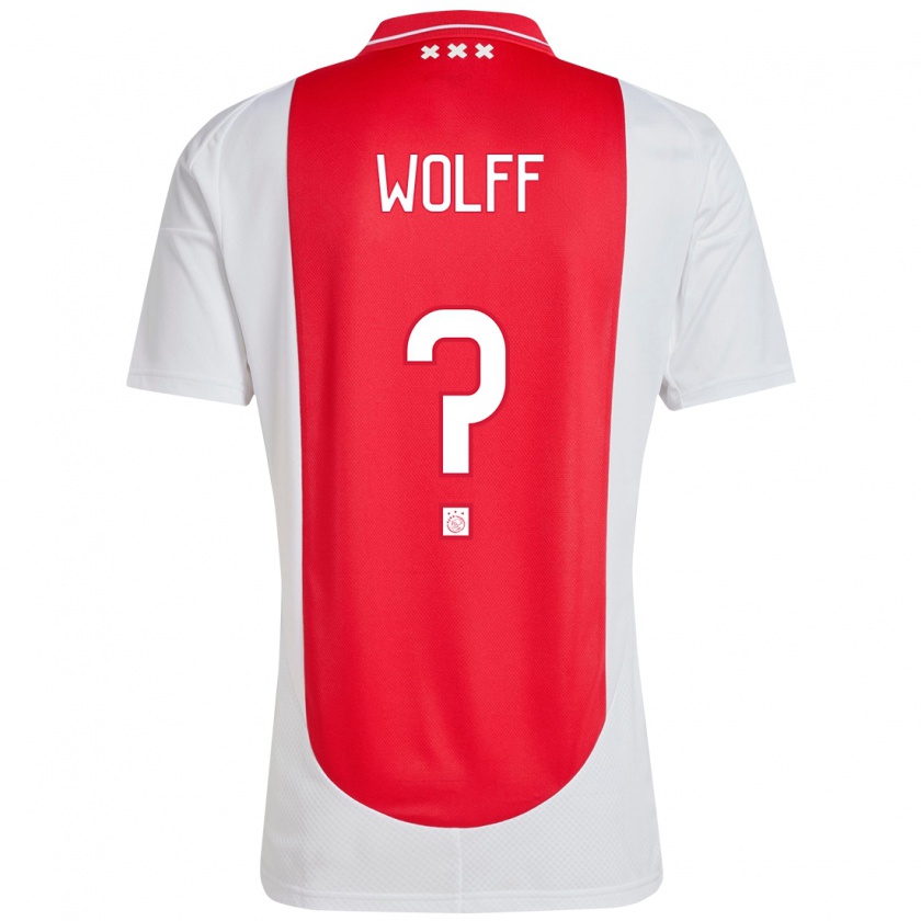 Kandiny Kinder Kayden Wolff #0 Rot Weiß Heimtrikot Trikot 2024/25 T-Shirt