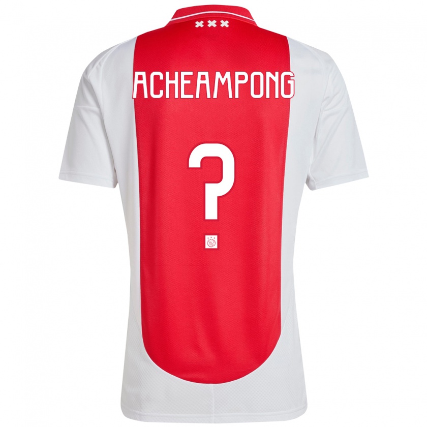 Kandiny Kinder Levi Acheampong #0 Rot Weiß Heimtrikot Trikot 2024/25 T-Shirt