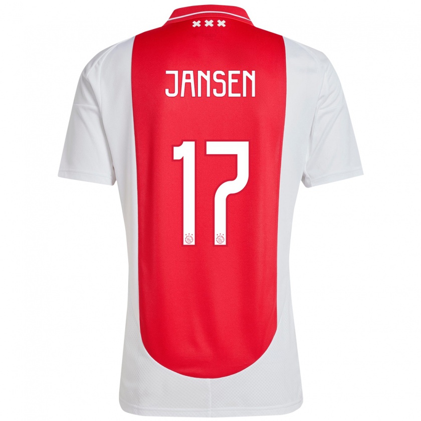 Kandiny Kinder Bente Jansen #17 Rot Weiß Heimtrikot Trikot 2024/25 T-Shirt