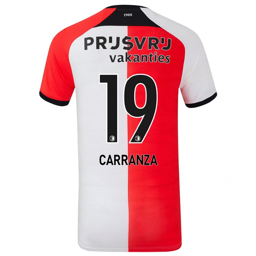 Kandiny Kinder Julián Carranza #19 Rot Weiß Heimtrikot Trikot 2024/25 T-Shirt