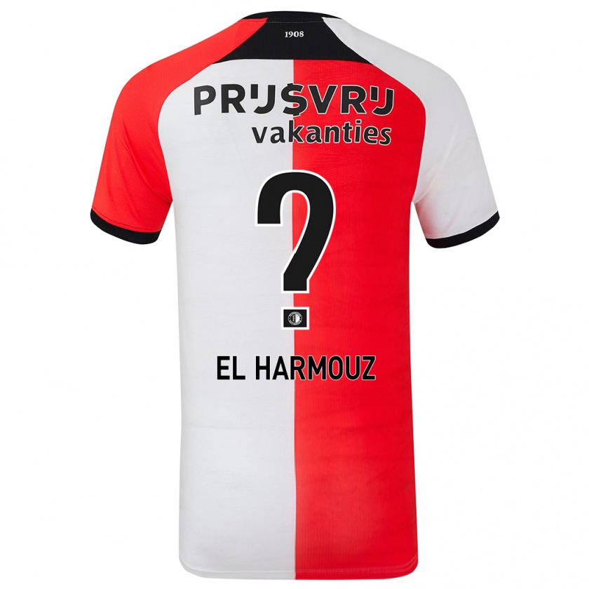 Kandiny Kinder Nassim El Harmouz #0 Rot Weiß Heimtrikot Trikot 2024/25 T-Shirt