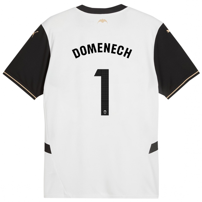 Kandiny Kinder Jaume Doménech #1 Weiß Schwarz Heimtrikot Trikot 2024/25 T-Shirt