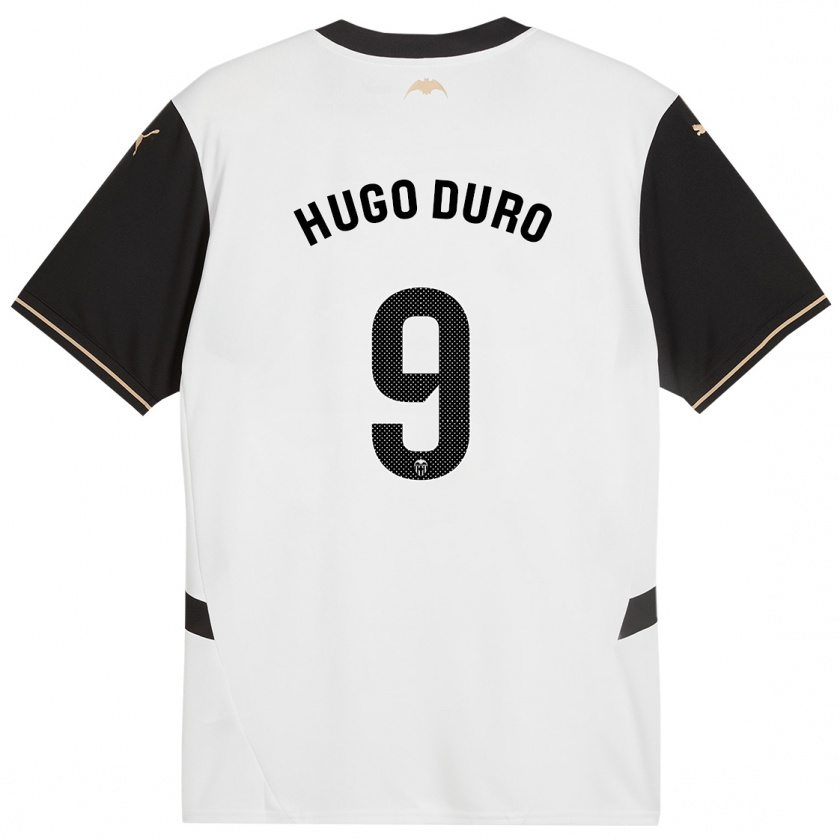 Kandiny Kinder Hugo Duro #9 Weiß Schwarz Heimtrikot Trikot 2024/25 T-Shirt