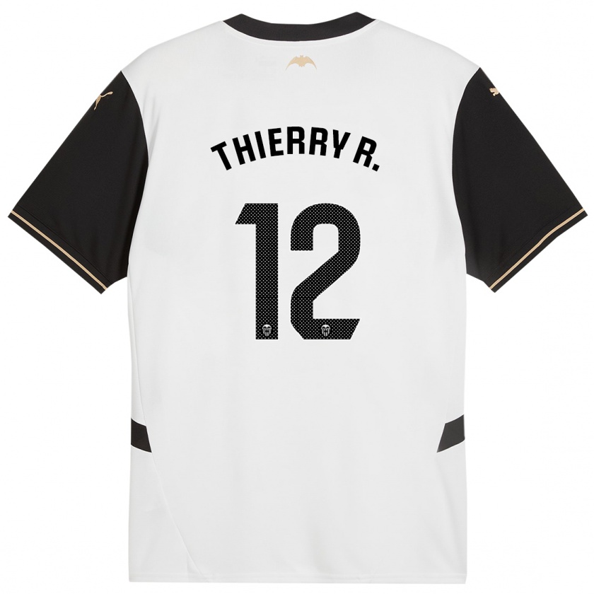 Kandiny Kinder Thierry Correia #12 Weiß Schwarz Heimtrikot Trikot 2024/25 T-Shirt