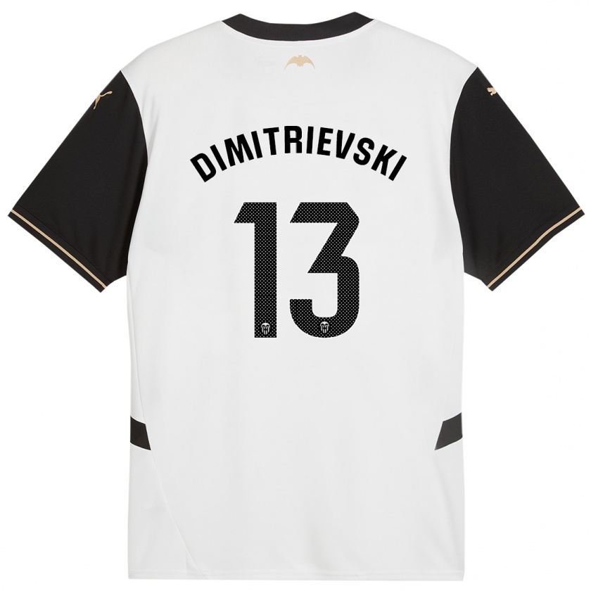 Kandiny Kinder Stole Dimitrievski #13 Weiß Schwarz Heimtrikot Trikot 2024/25 T-Shirt