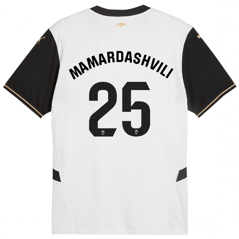 Kandiny Kinder Giorgi Mamardashvili #25 Weiß Schwarz Heimtrikot Trikot 2024/25 T-Shirt