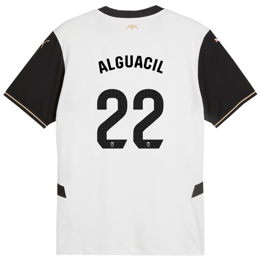 Kandiny Kinder Ainhoa Alguacil #22 Weiß Schwarz Heimtrikot Trikot 2024/25 T-Shirt