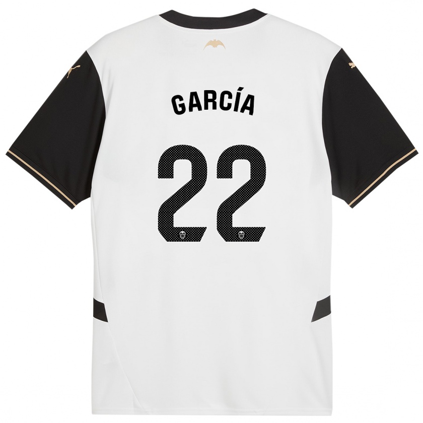 Kandiny Kinder Azael García #22 Weiß Schwarz Heimtrikot Trikot 2024/25 T-Shirt