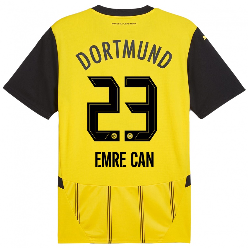 Kandiny Kinder Emre Can #23 Gelb Schwarz Heimtrikot Trikot 2024/25 T-Shirt