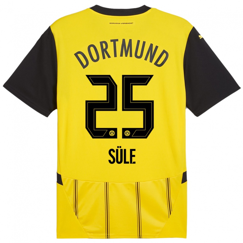 Kandiny Kinder Niklas Süle #25 Gelb Schwarz Heimtrikot Trikot 2024/25 T-Shirt