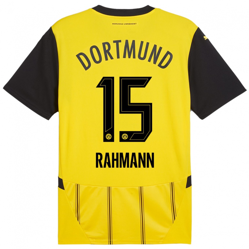 Kandiny Kinder Luke Rahmann #15 Gelb Schwarz Heimtrikot Trikot 2024/25 T-Shirt