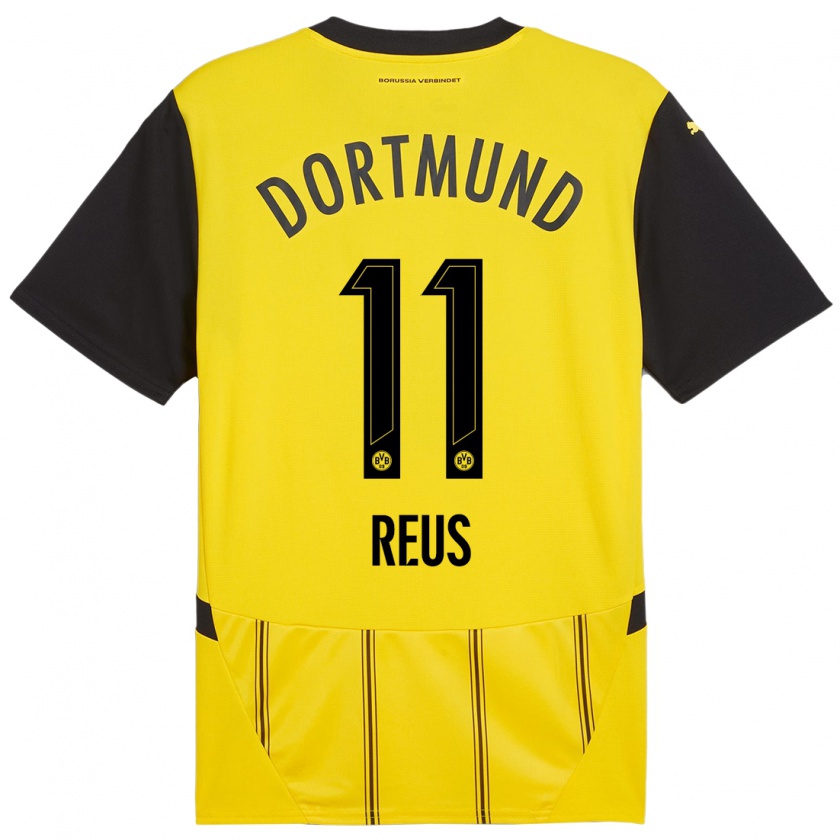 Kandiny Kinder Marco Reus #11 Gelb Schwarz Heimtrikot Trikot 2024/25 T-Shirt