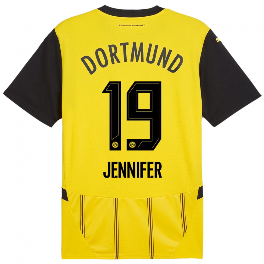 Kandiny Kinder Gutierrez Bermejo Jennifer #19 Gelb Schwarz Heimtrikot Trikot 2024/25 T-Shirt